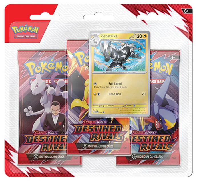 Pokemon - Scarlet & Violet - Destined Rivals - 3 Pack Blister - Zebstrika